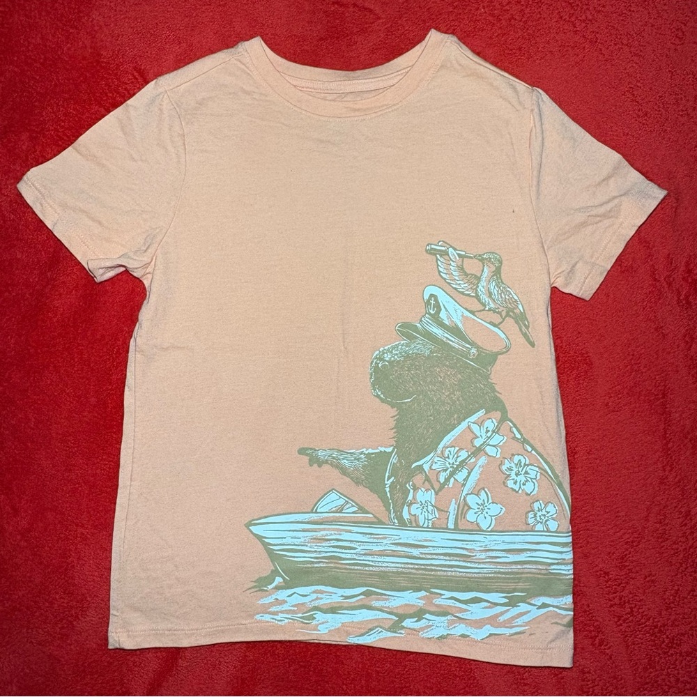 Cat & Jack Light Orange capybara Graphic Tee